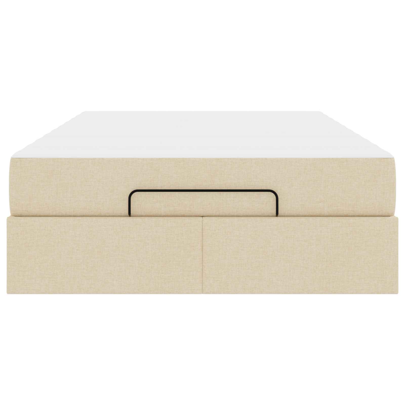 Cadre de lit avec matelas 2 pc Crème tissu