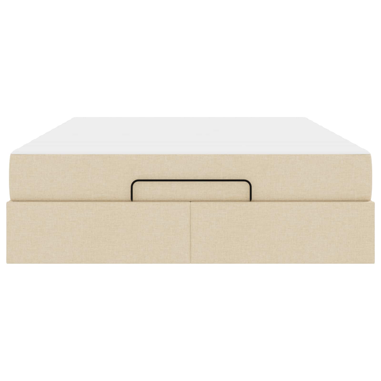 Cadre de lit avec matelas avec matelas 2 pcs Crème tissu - XIOS