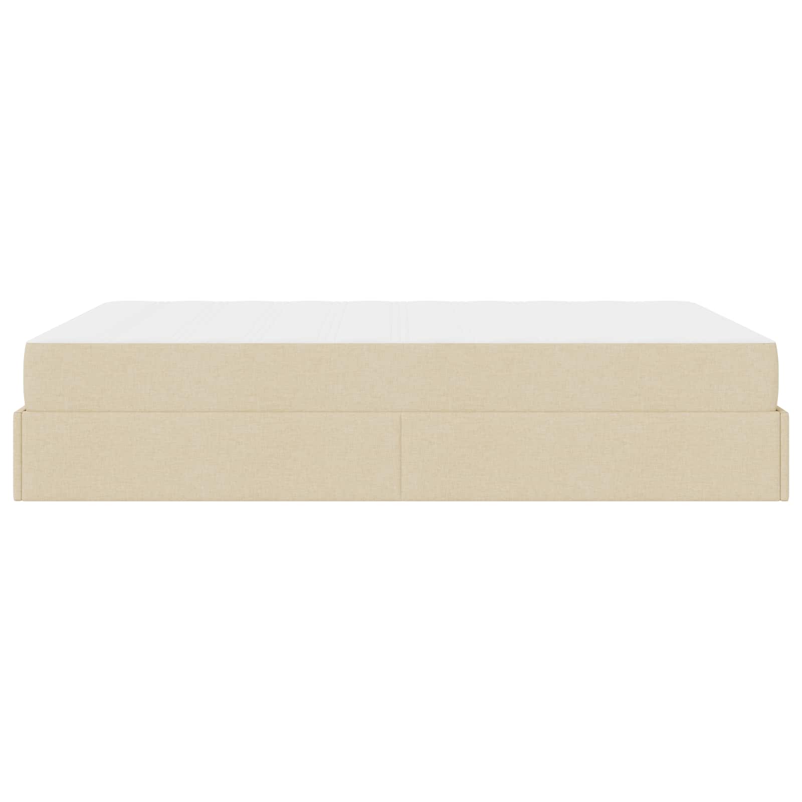 Cadre de lit avec matelas avec matelas 2 pcs Crème tissu - XIOS