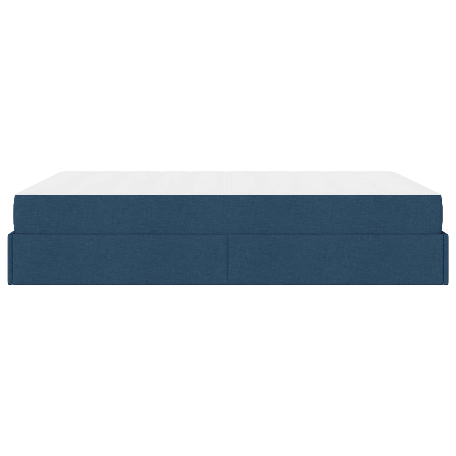 Cadre de lit avec matelas 2 pc Bleu tissu