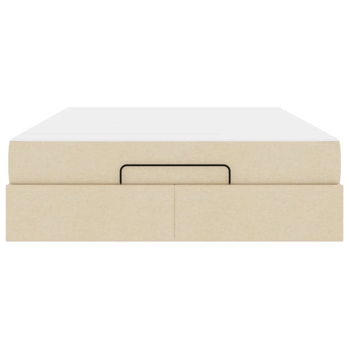 Cadre de lit avec matelas 2 pièces Crème tissu - XIOS