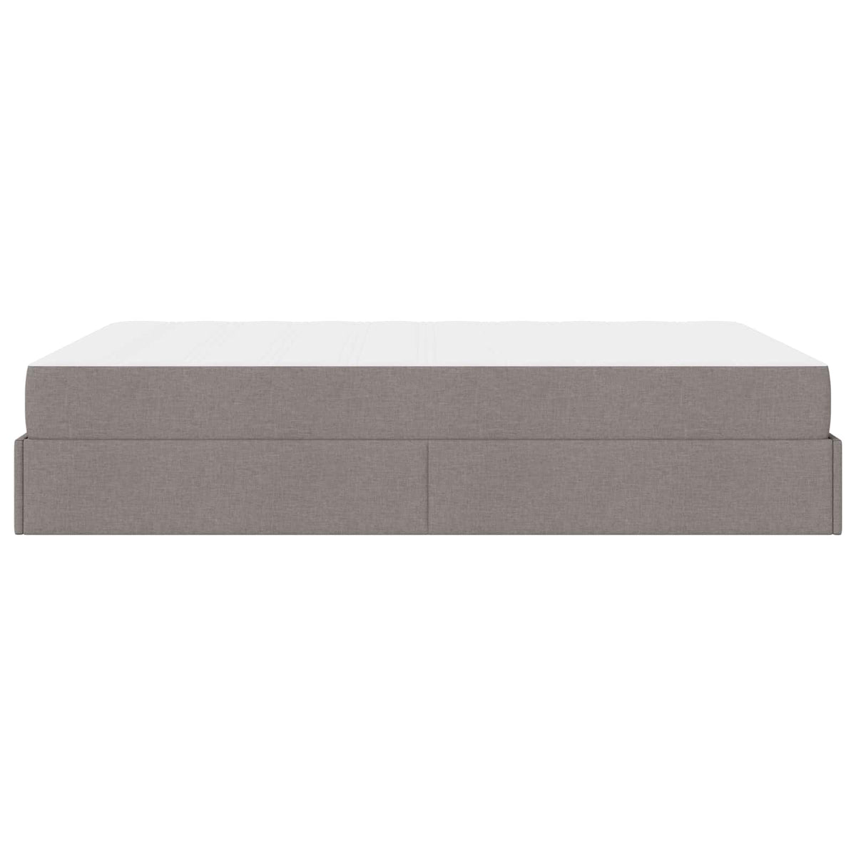 Cadre de lit avec matelas 2 pièces Taupe tissu