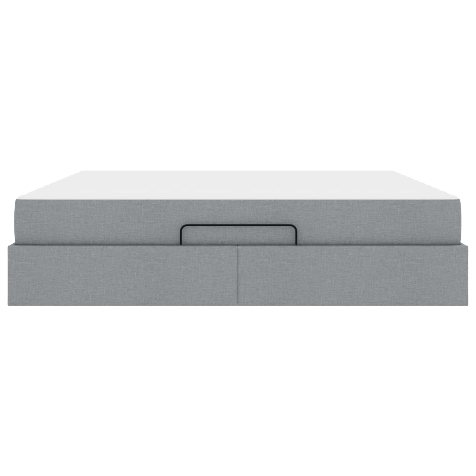 Cadre de lit avec matelas 2 pc Gris clair tissu