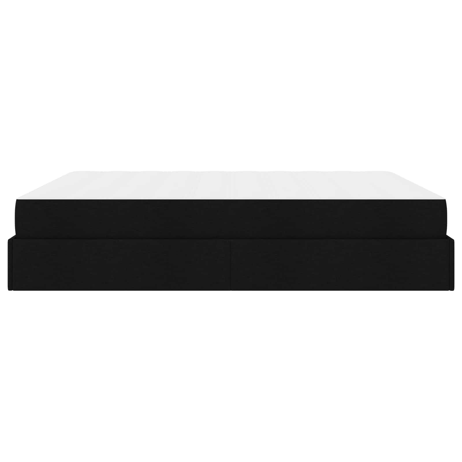 Cadre de lit avec matelas 2 pc Noir tissu - XIOS