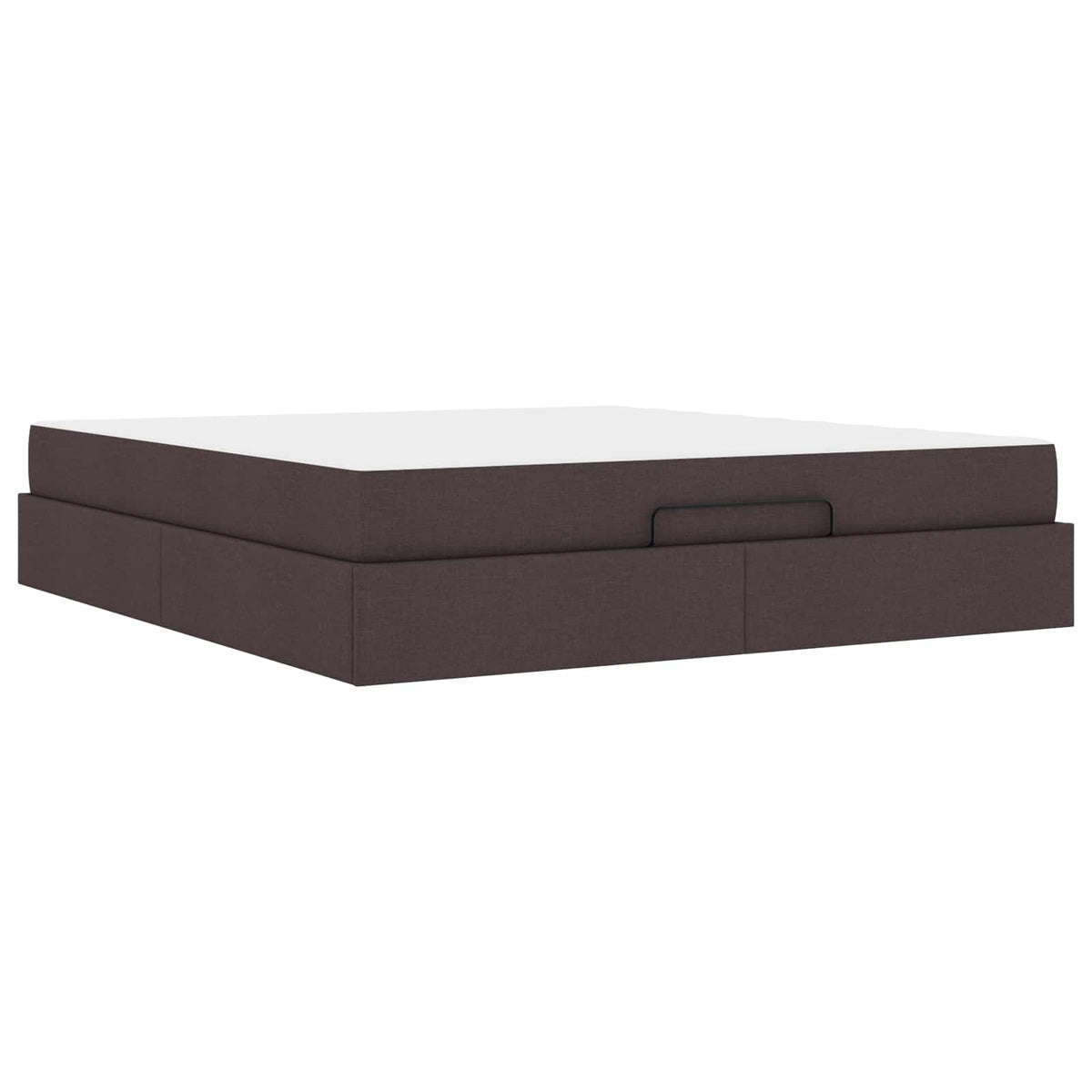 Cadre de lit avec matelas 2 pc Tan tissu