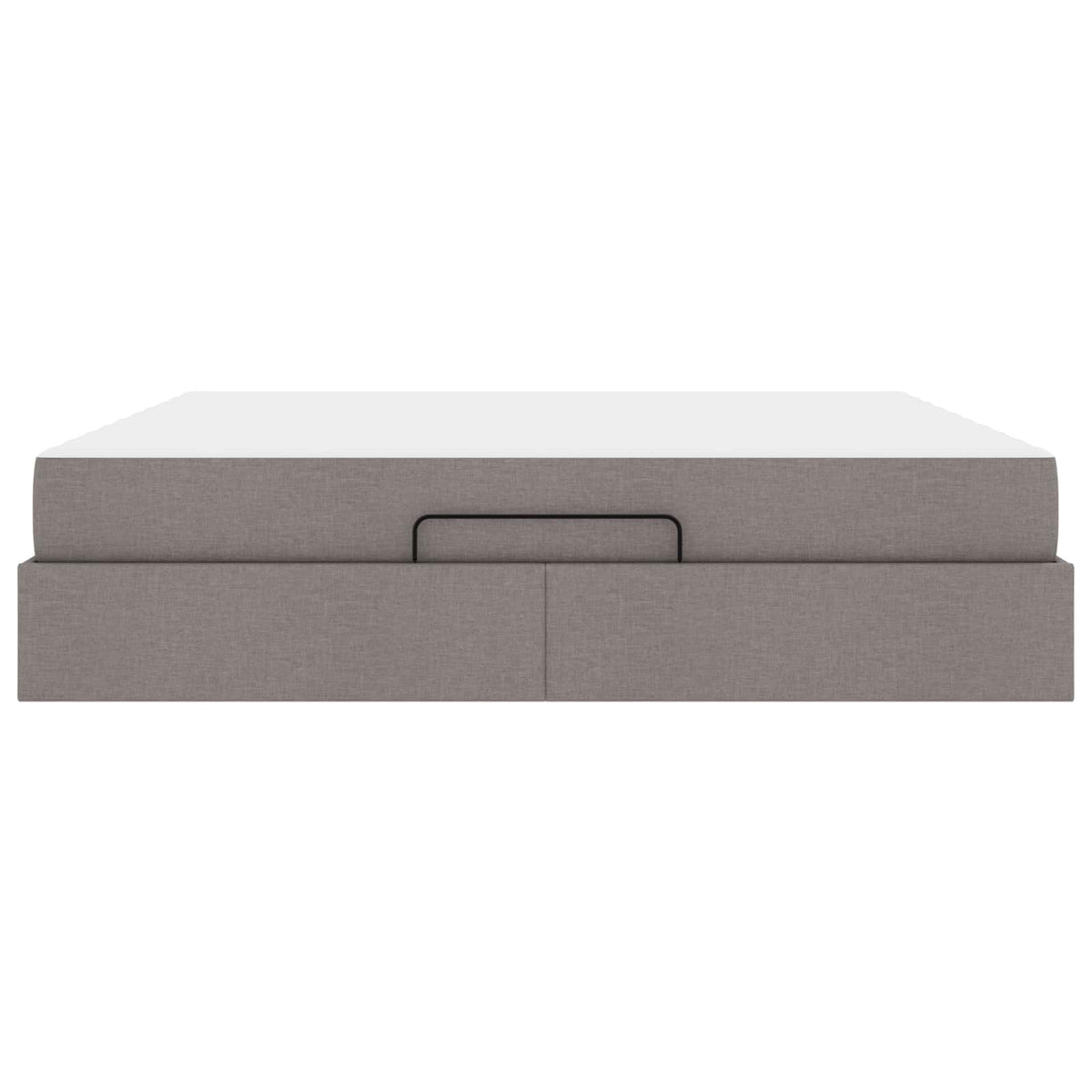 Cadre de lit avec matelas 2 pièces Taupe tissu