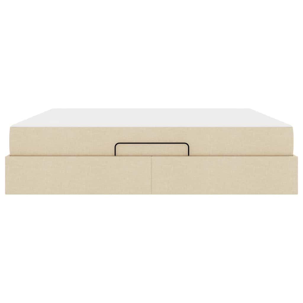 Cadre de lit avec stockage Crème 180 x 200 cm tissu - XIOS