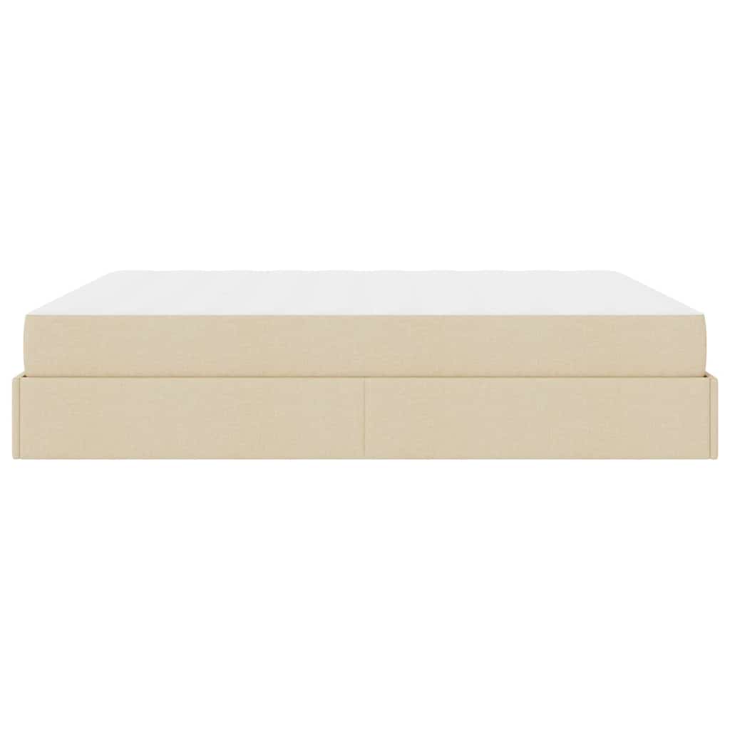 Cadre de lit avec stockage Crème 180 x 200 cm tissu - XIOS