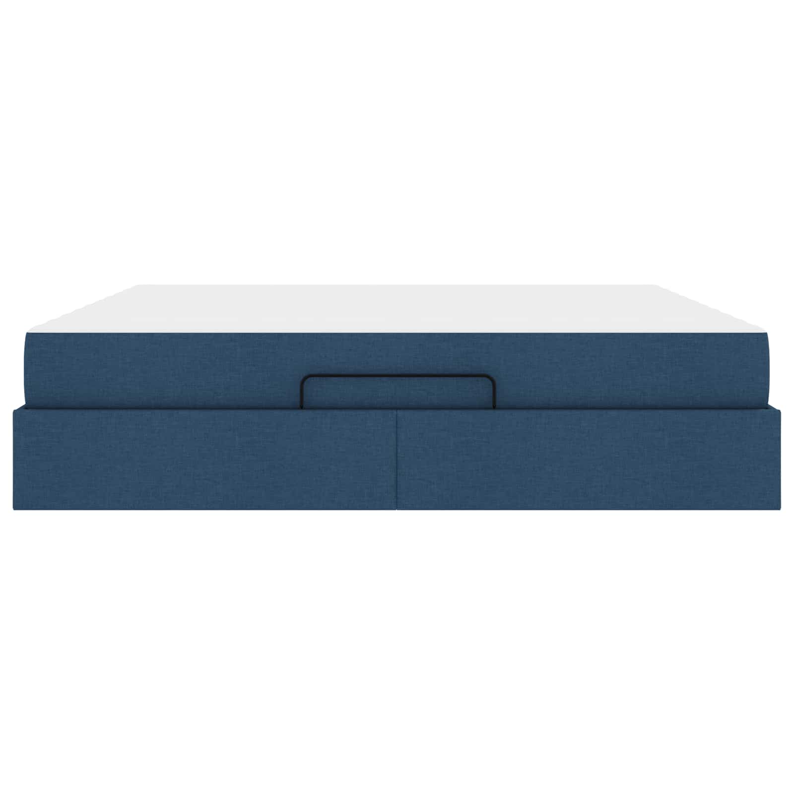 Cadre de lit avec matelas 2 pc Bleu tissu