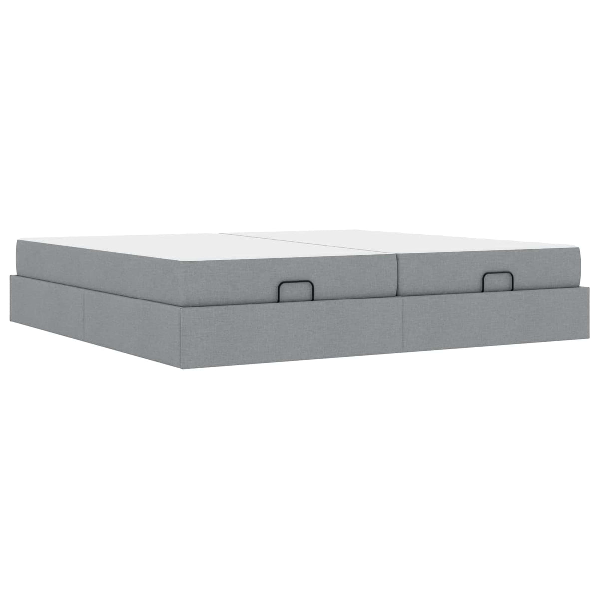 Cadre de lit avec matelas 2 pièces Gris clair tissu