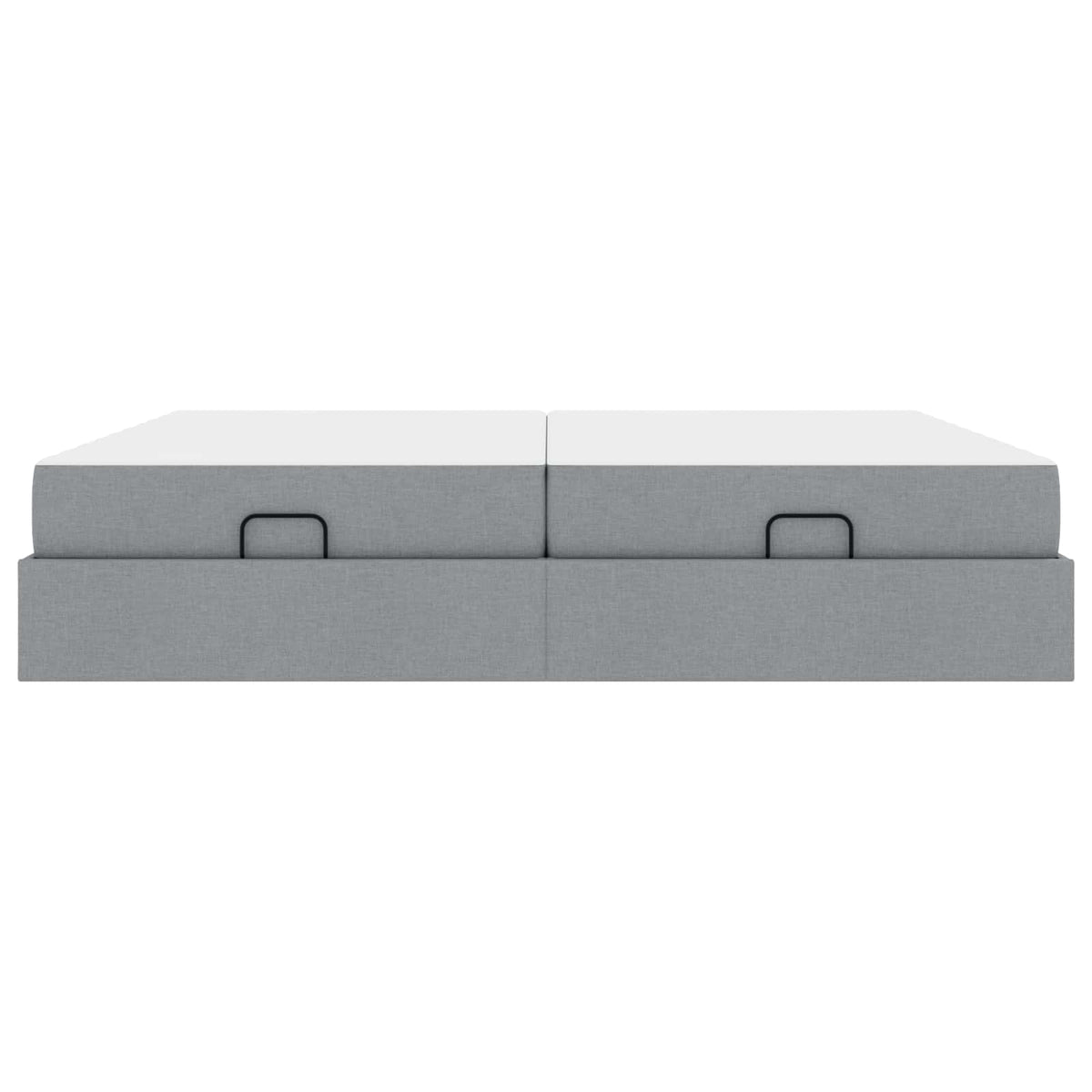 Cadre de lit avec matelas 2 pièces Gris clair tissu