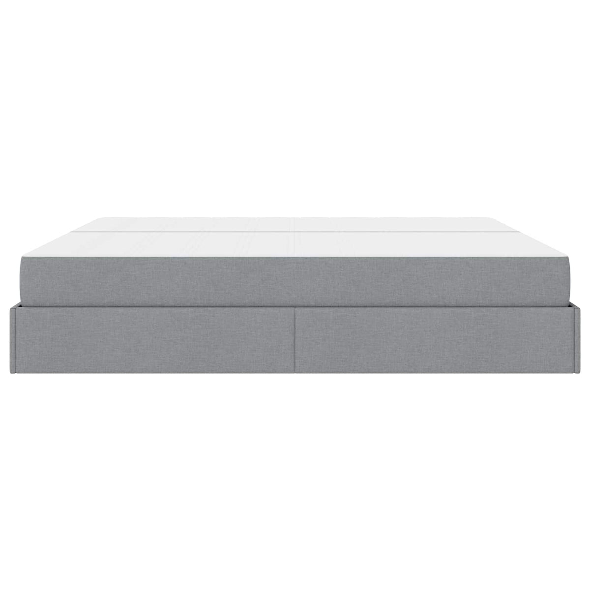 Cadre de lit avec matelas 2 pièces Gris clair tissu
