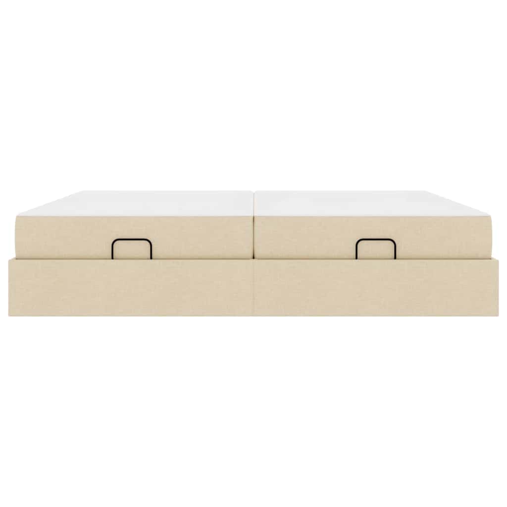 Cadre de lit avec stockage Crème 200 x 200 cm tissu - XIOS