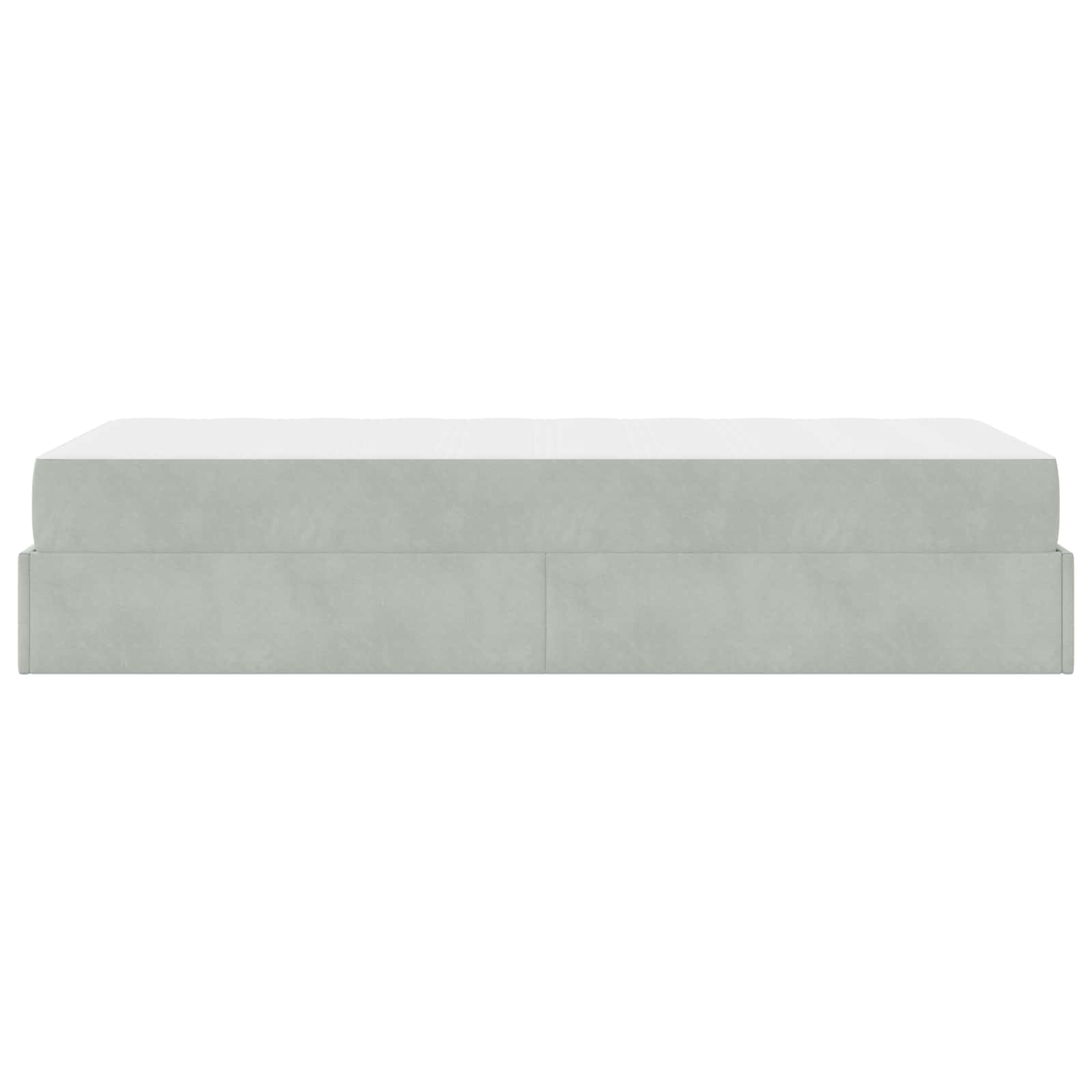 Cadre de lit avec matelas 2 pcs Gris clair Velours - XIOS