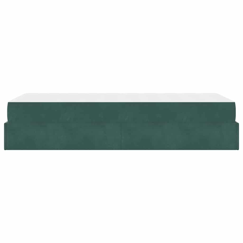 Cadre de lit avec matelas 2 pcs Vert Velours - XIOS