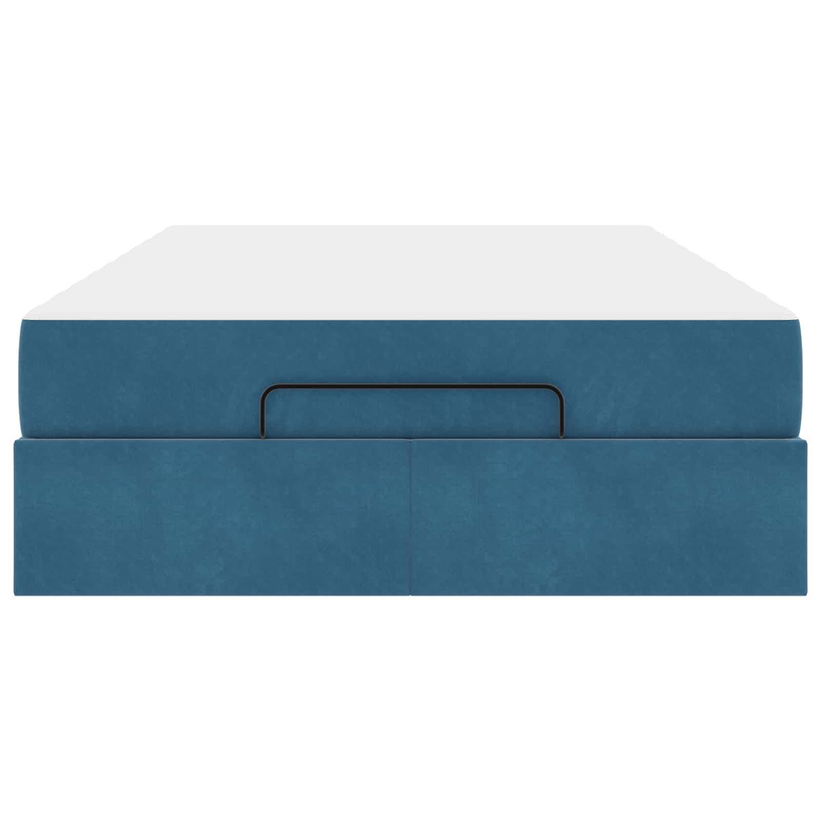 Cadre de lit avec matelas 2 pcs Bleu Velours - XIOS