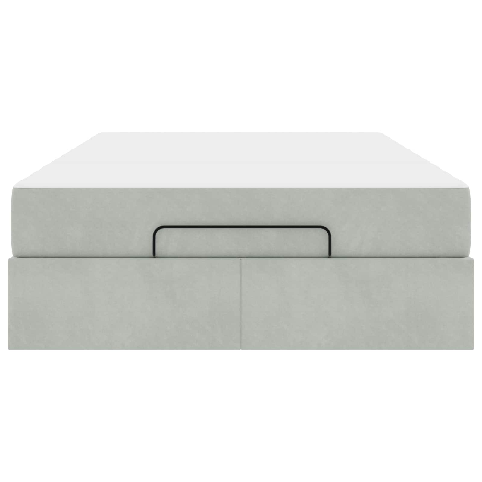 Cadre de lit avec matelas 2 pcs Gris clair Velours - XIOS