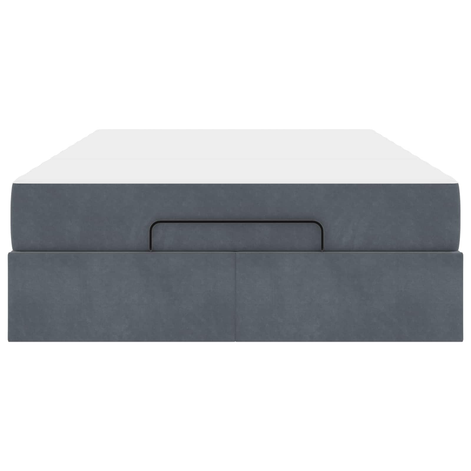 Cadre de lit avec matelas 2 pcs Gris Foncé Velours - XIOS