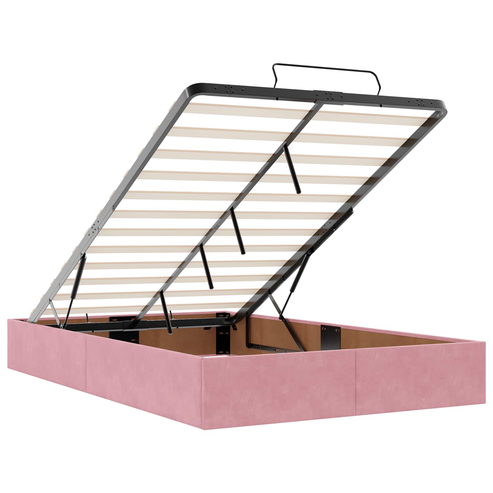 Cadre de lit avec matelas 2 pcs Rose Velours - XIOS