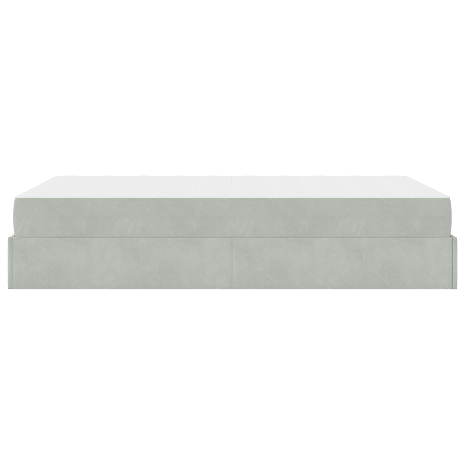 Cadre de lit avec matelas 2 pcs Gris clair Velours - XIOS