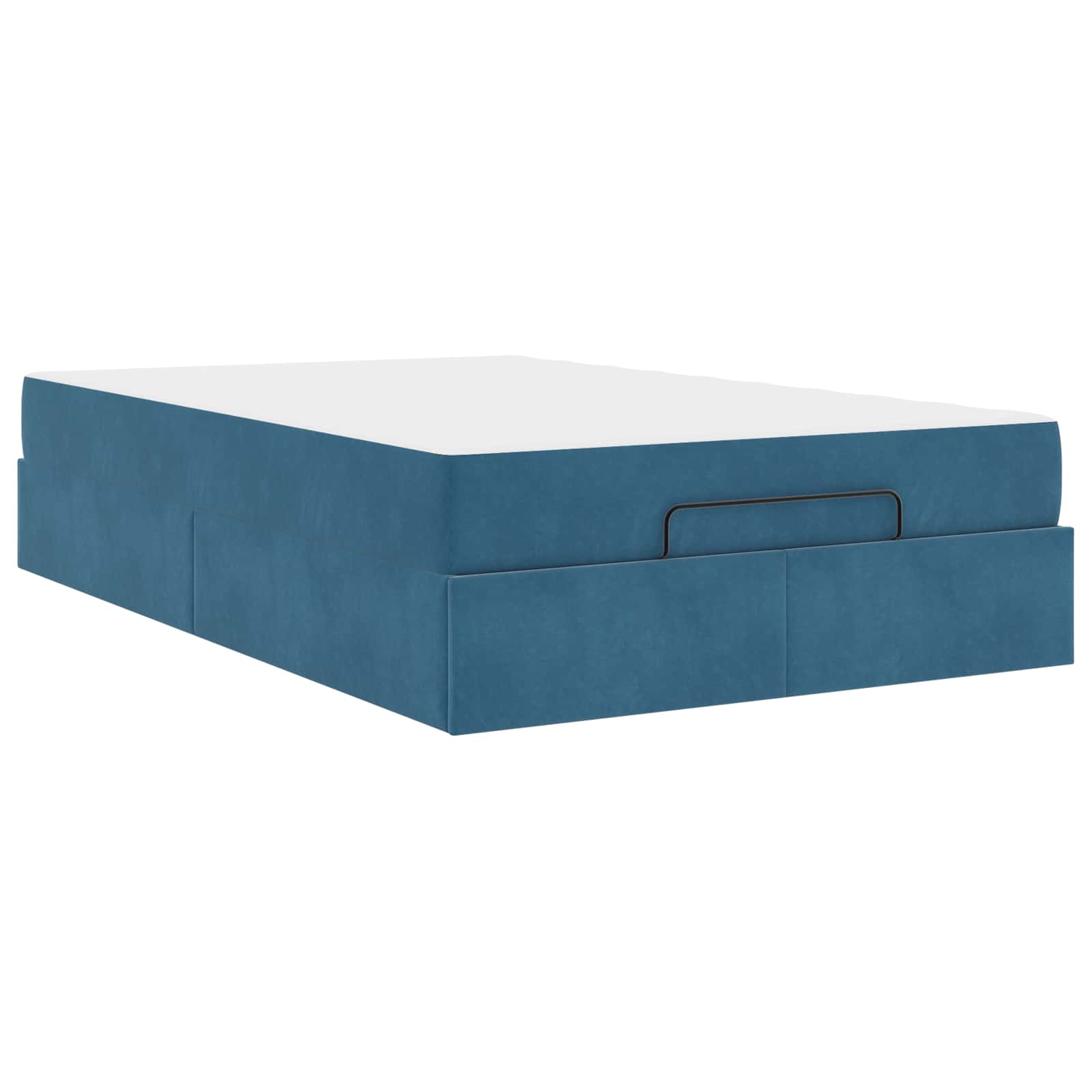 Cadre de lit avec matelas 2 pcs Bleu Velours - XIOS