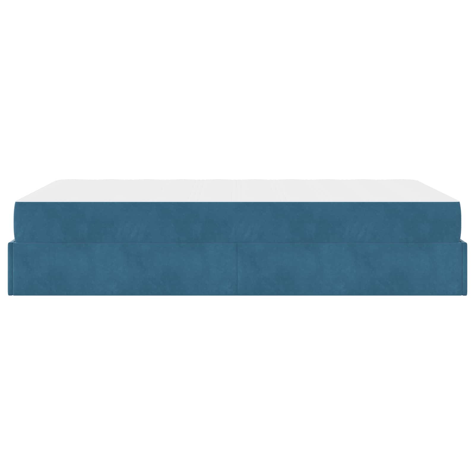 Cadre de lit avec matelas 2 pcs Bleu Velours - XIOS