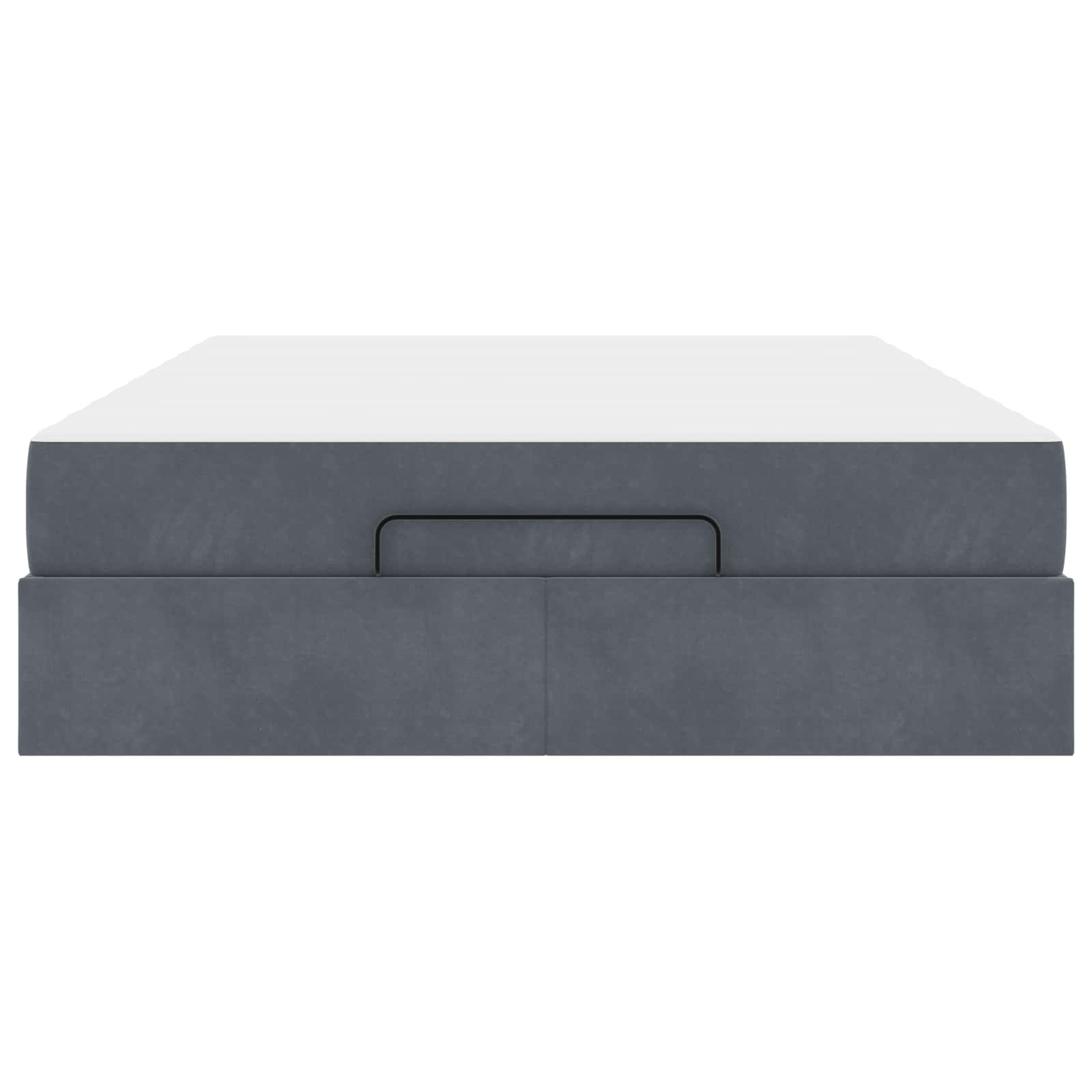Cadre de lit avec matelas 2 pcs Gris Foncé Velours - XIOS