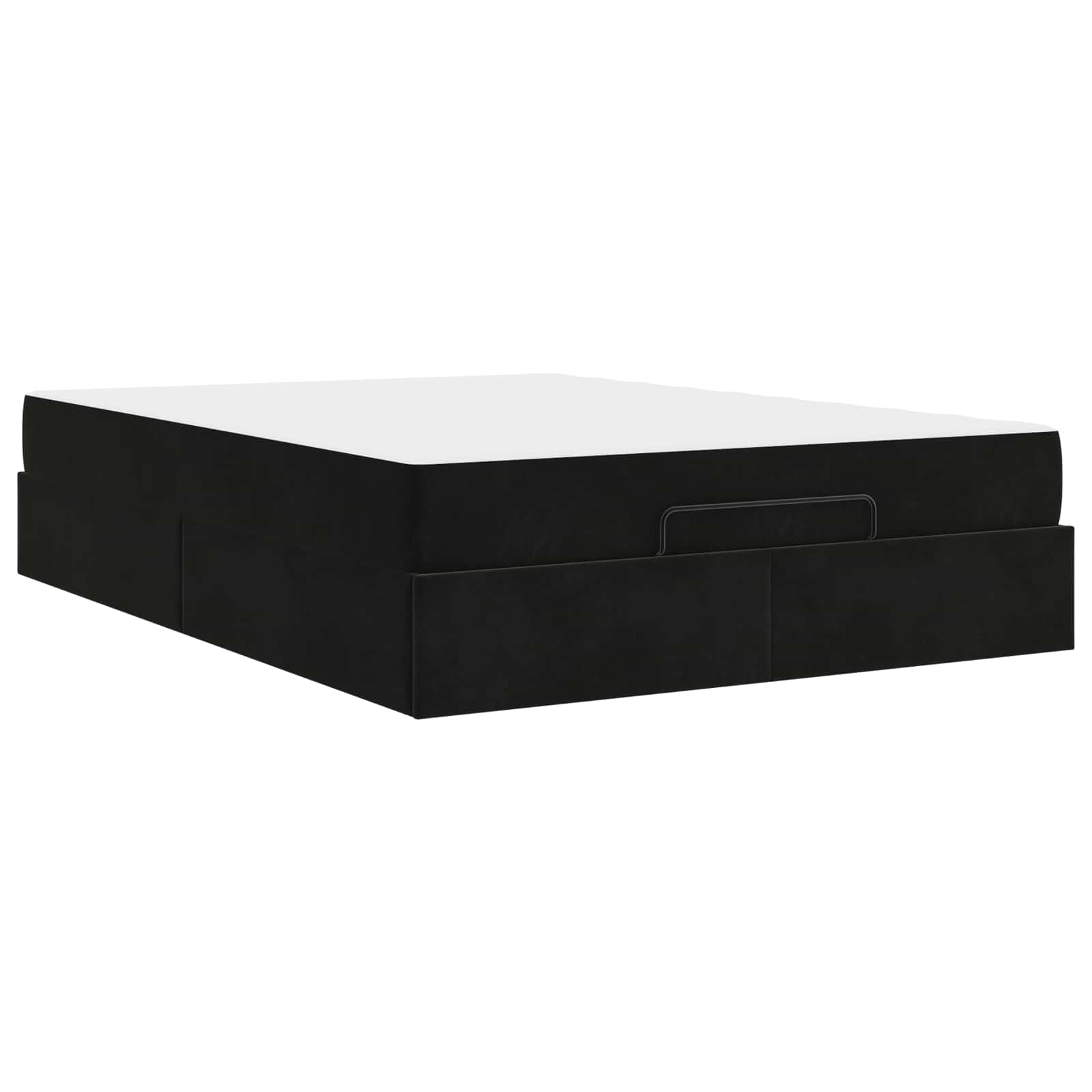 Cadre de lit avec matelas 2 pcs Noir Velours - XIOS