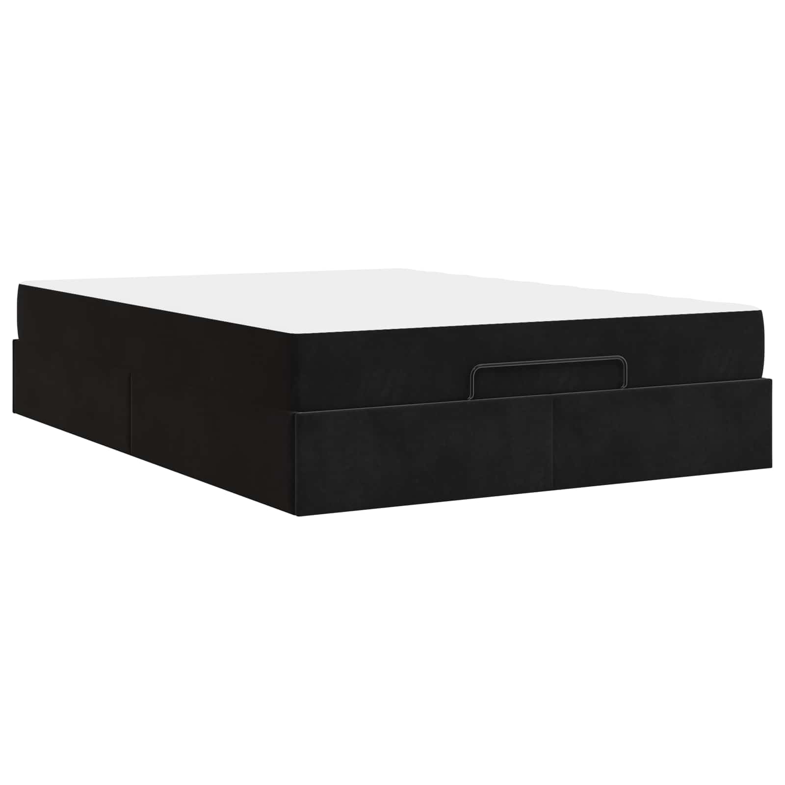Cadre de lit avec matelas 2 pcs Noir Velours - XIOS