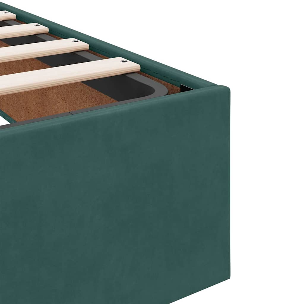Cadre de lit Vert foncé 140 x 200 cm Velours - XIOS