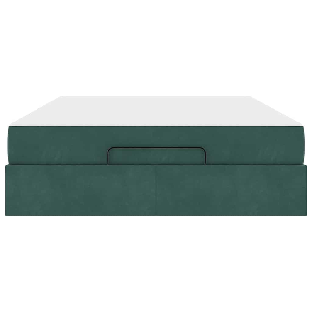 Cadre de lit Vert foncé 140 x 200 cm Velours - XIOS