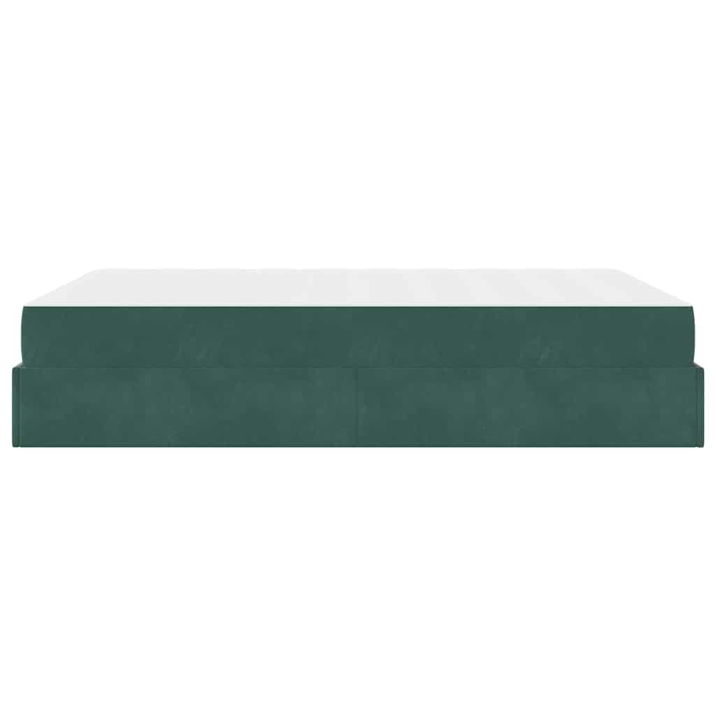 Cadre de lit Vert foncé 140 x 200 cm Velours - XIOS