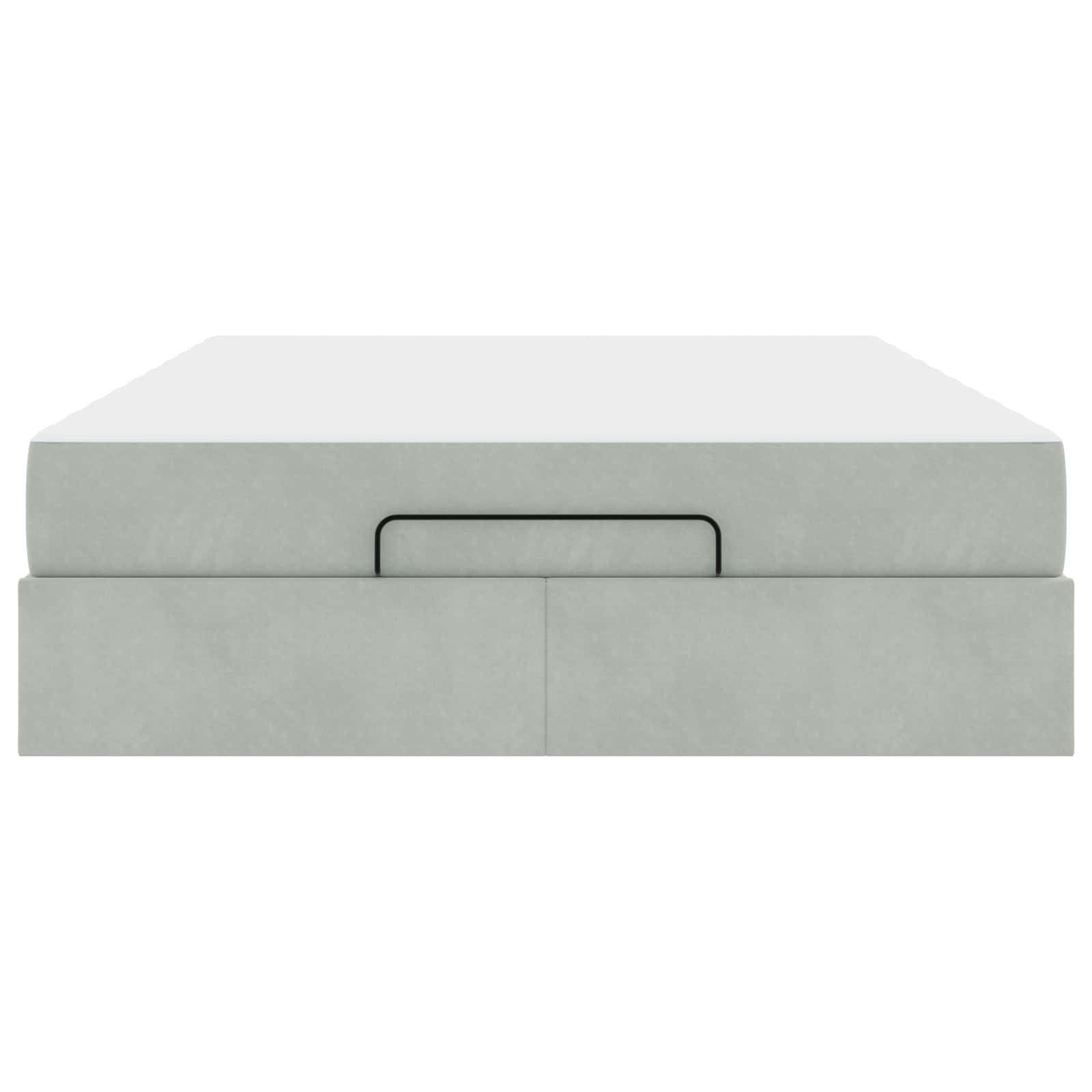 Cadre de lit avec matelas avec matelas 2 pcs Gris clair Velours - XIOS