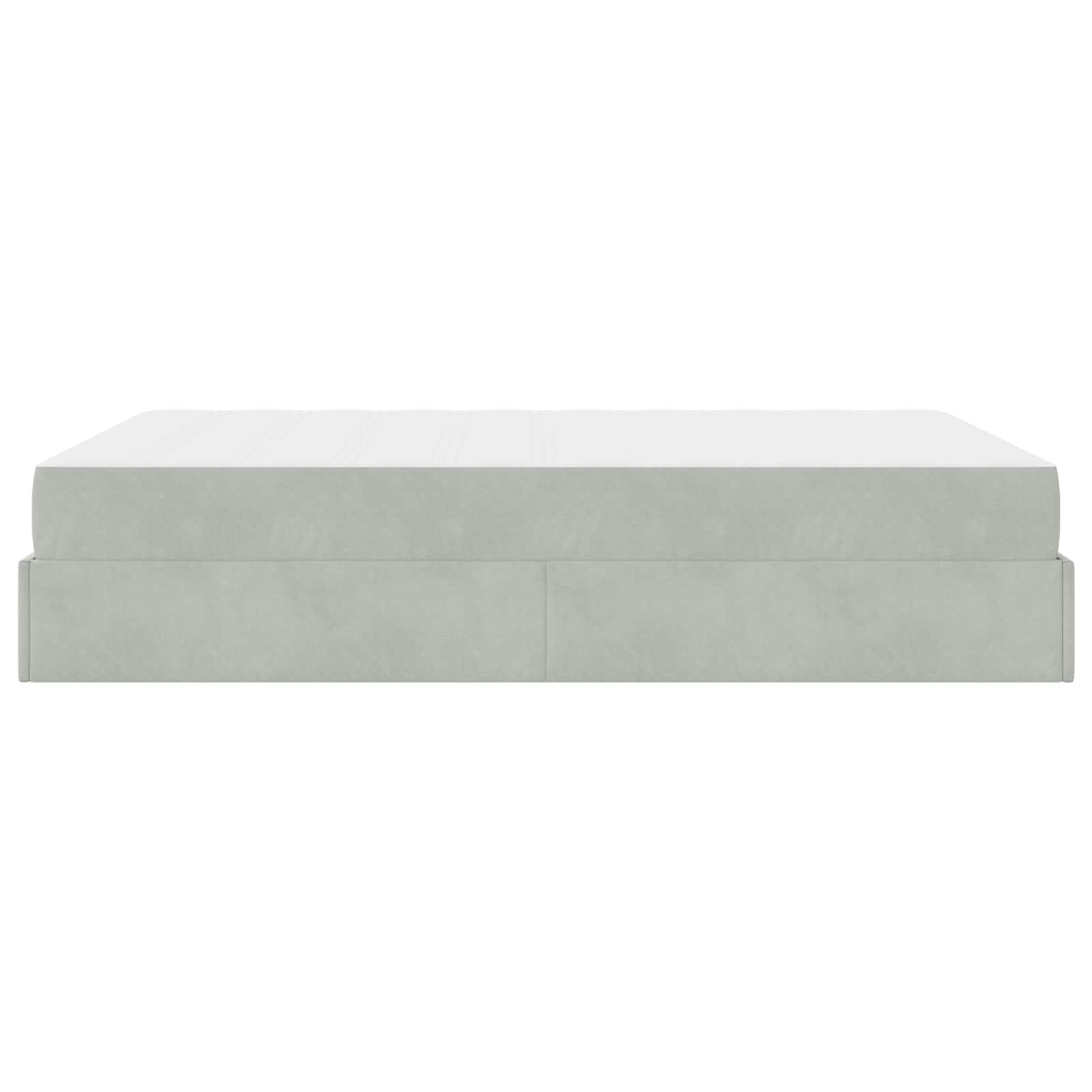 Cadre de lit avec matelas avec matelas 2 pcs Gris clair Velours - XIOS