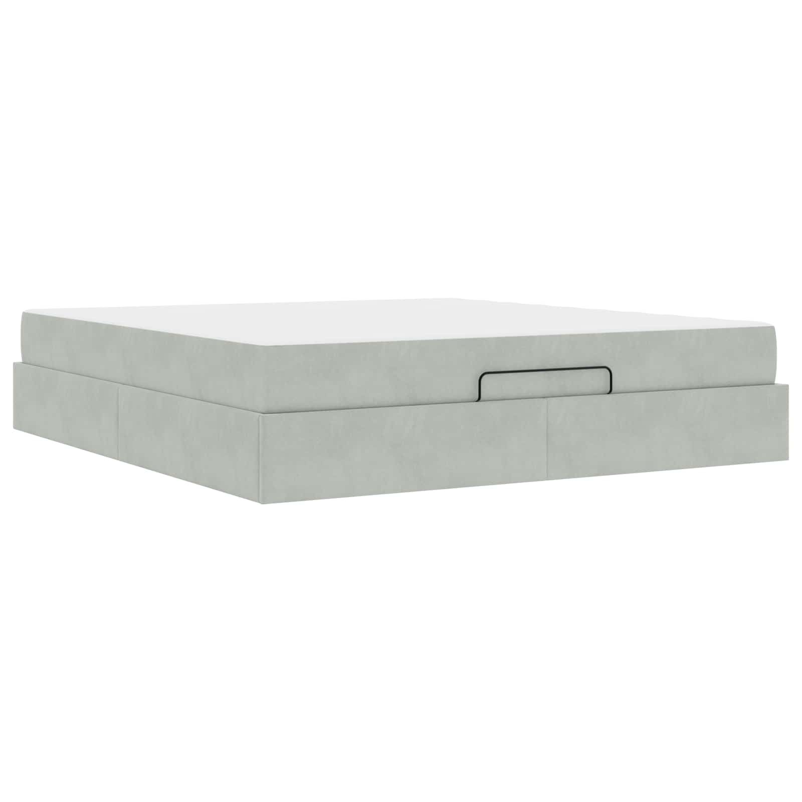 Cadre de lit avec matelas 2 pcs Gris clair Velours - XIOS