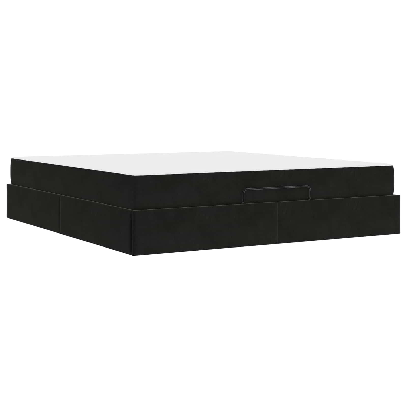Cadre de lit avec matelas 2 pcs Noir Velours - XIOS