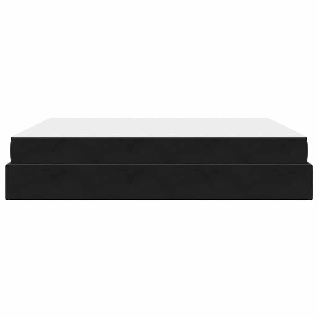 Cadre de lit avec matelas 2 pcs Noir Velours - XIOS