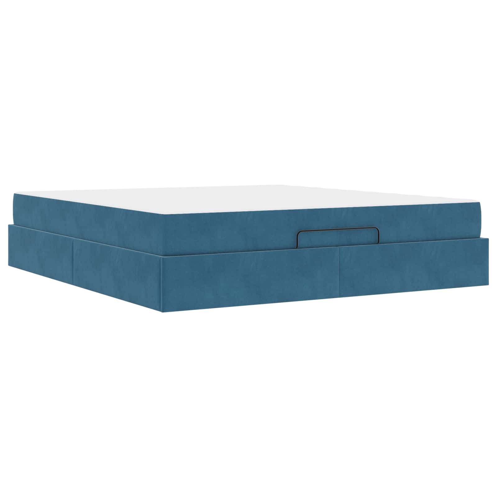 Cadre de lit avec matelas 2 pcs Bleu Velours - XIOS