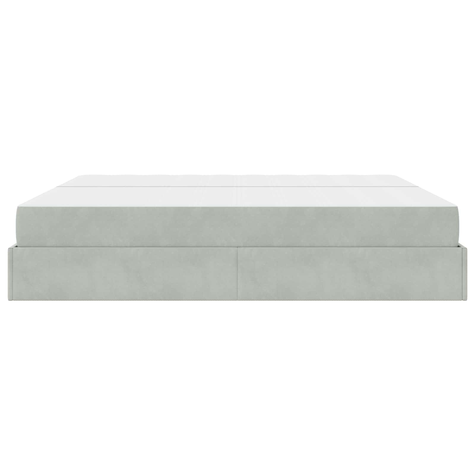 Cadre de lit avec matelas avec matelas 2 pcs Gris clair Velours - XIOS