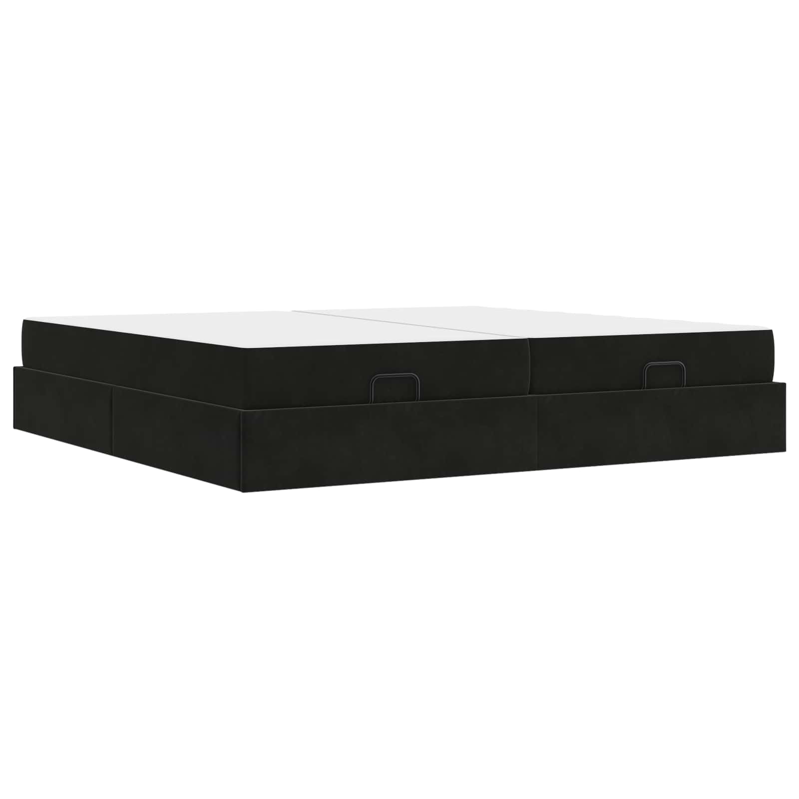 Cadre de lit avec matelas avec matelas 2 pcs Noir Velours - XIOS