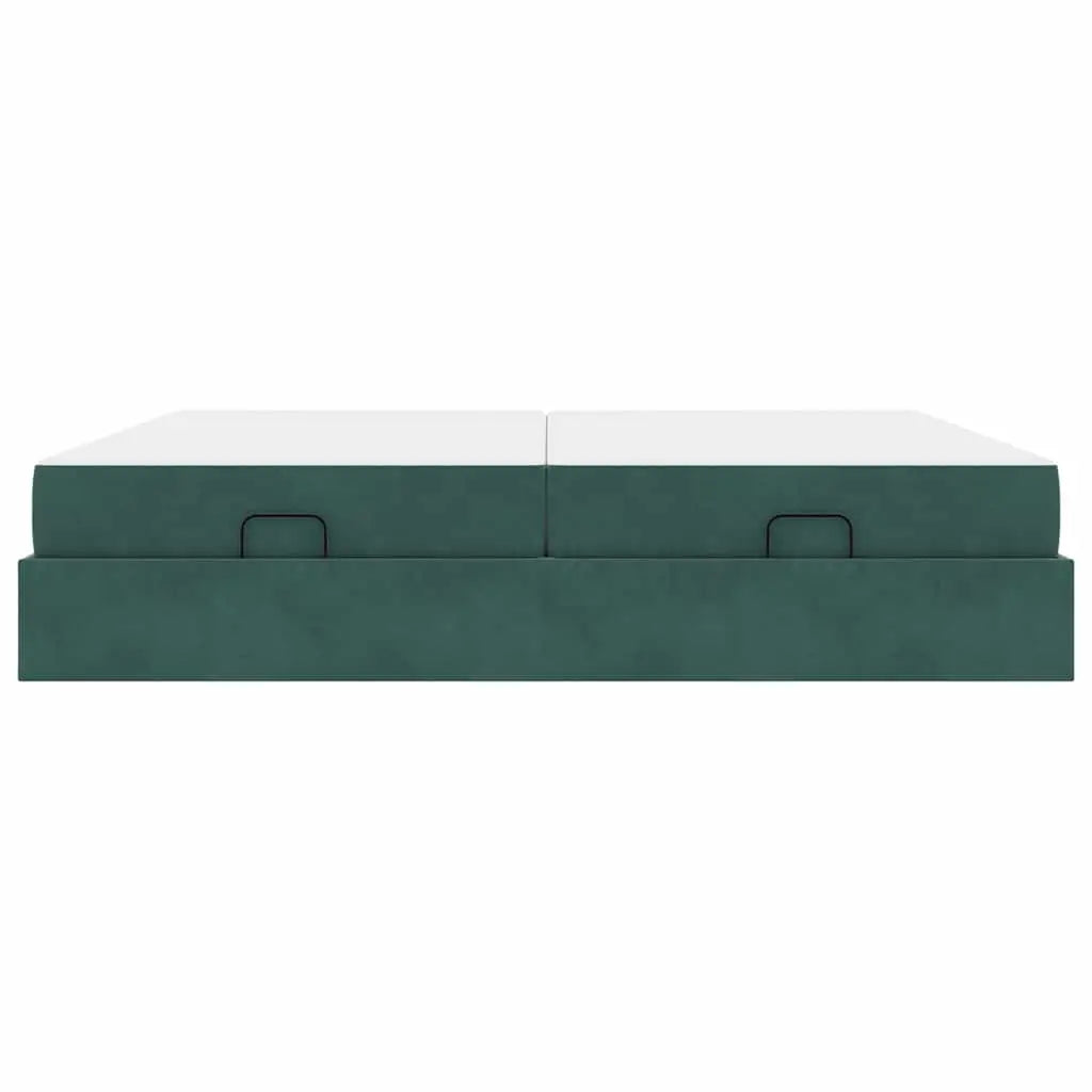 Cadre de lit avec matelas 2 pièces Vert Velours - XIOS