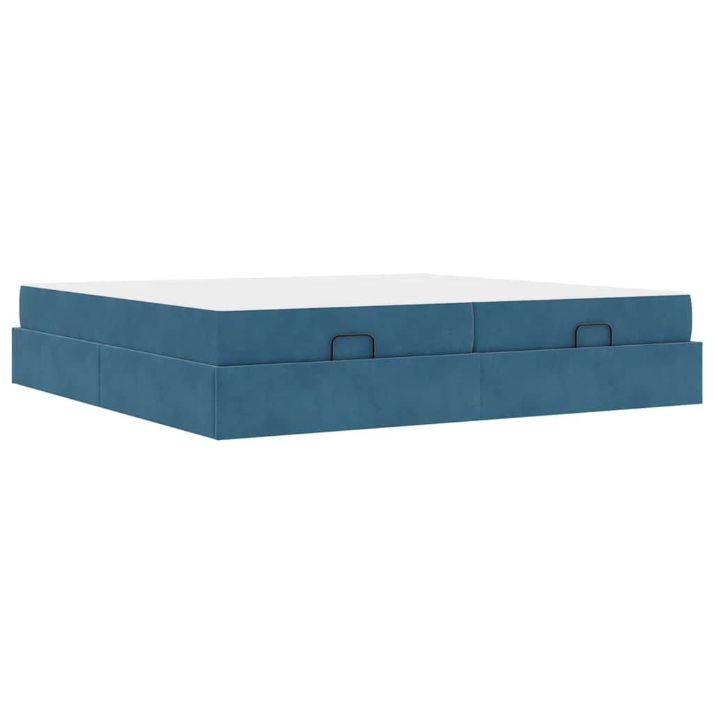 Cadre de lit Bleu 200 x 200 cm Velours - XIOS