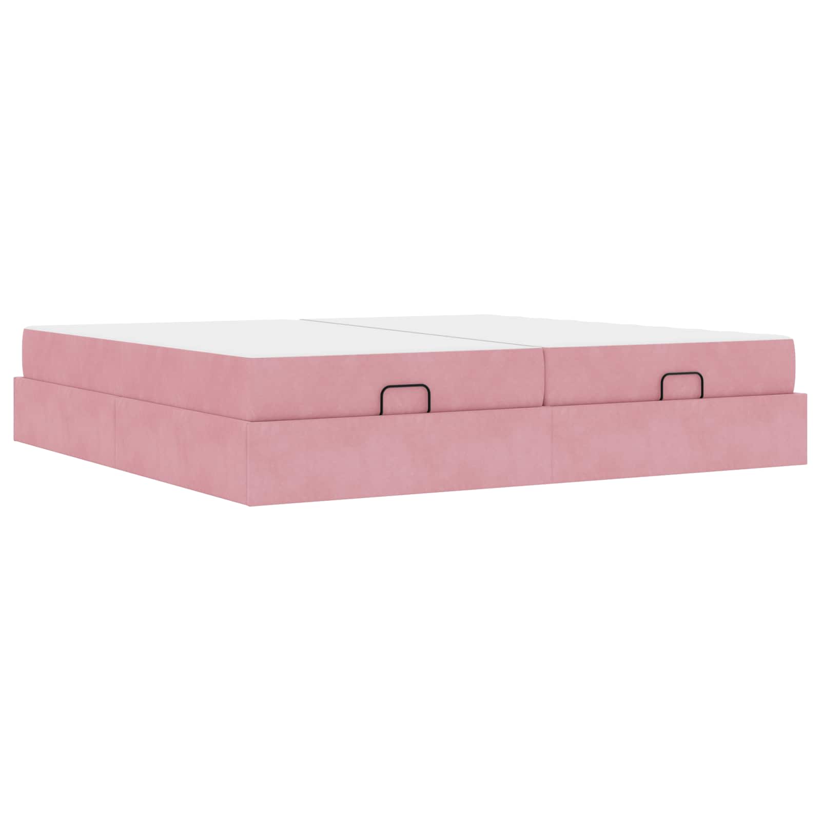 Cadre de lit avec matelas avec matelas 2 pcs Rose Velours - XIOS