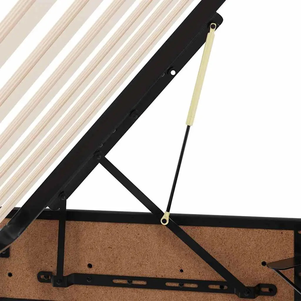 Lit avec rangement et matelas avec stockage 2 pc Noir Cuir - XIOS