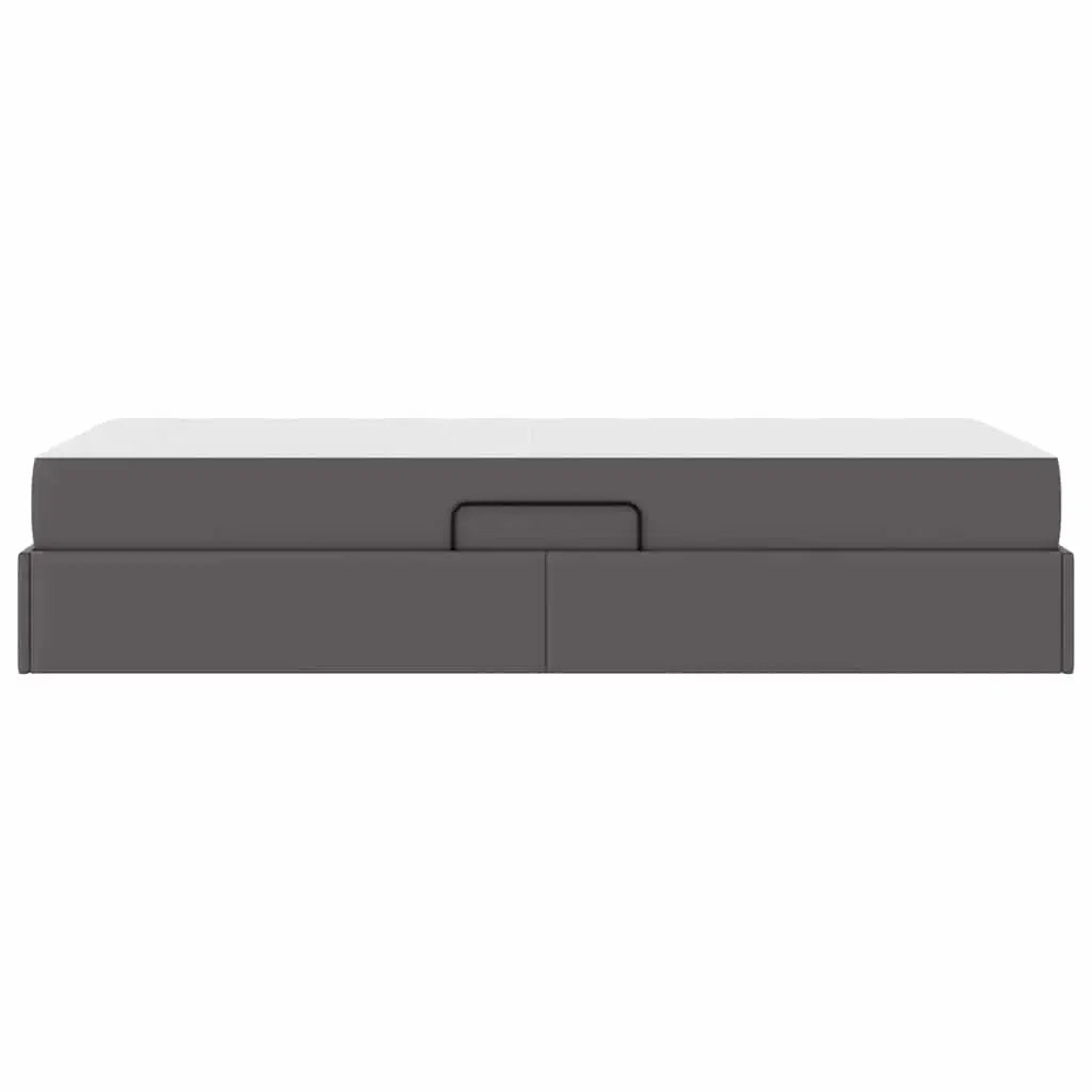 Lit avec rangement et matelas avec stockage 2 pc Gris Cuir - XIOS