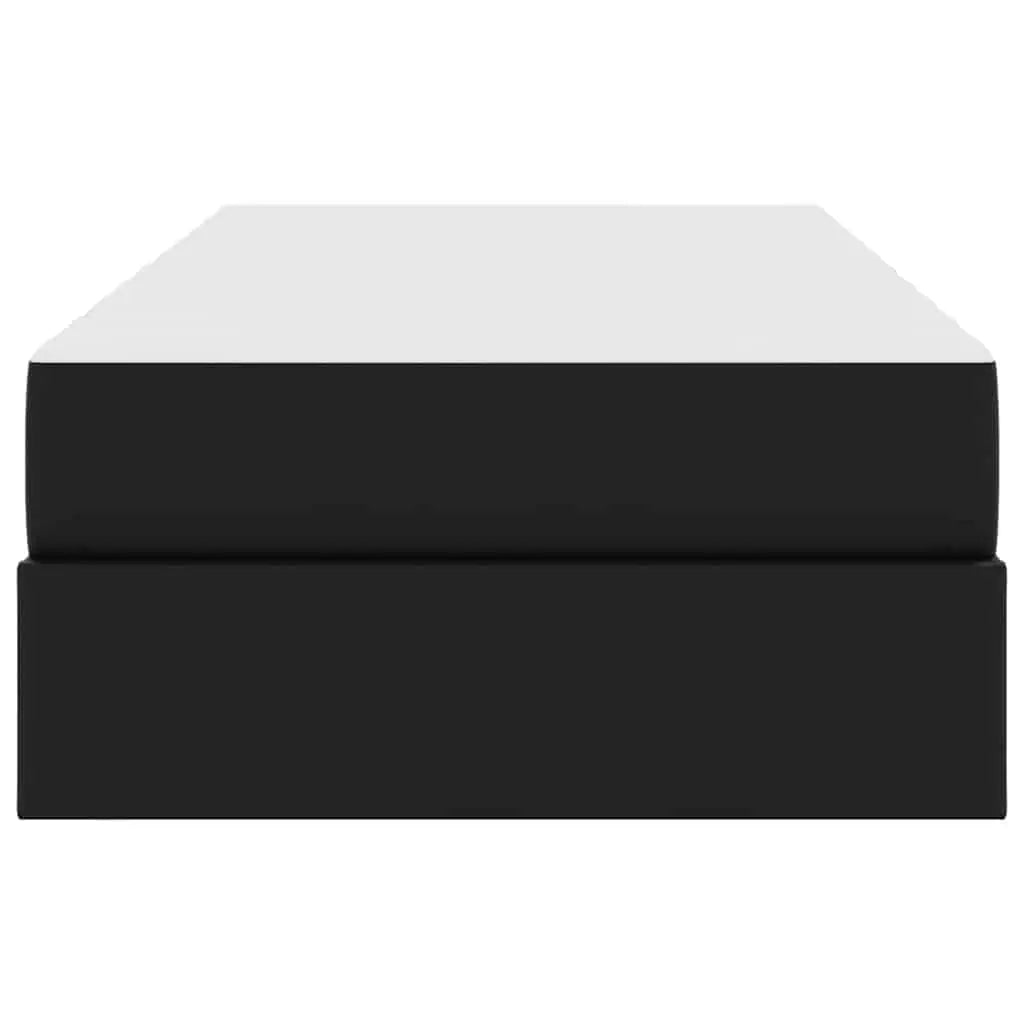 Lit avec rangement et matelas avec stockage 2 pc Noir Cuir - XIOS