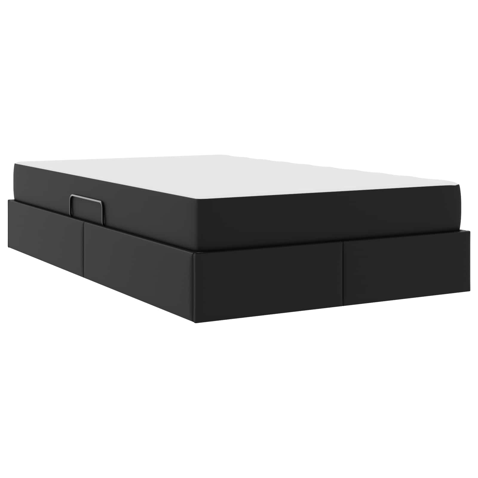 Lit avec rangement et matelas avec matelas 2 pcs Noir Cuir - XIOS