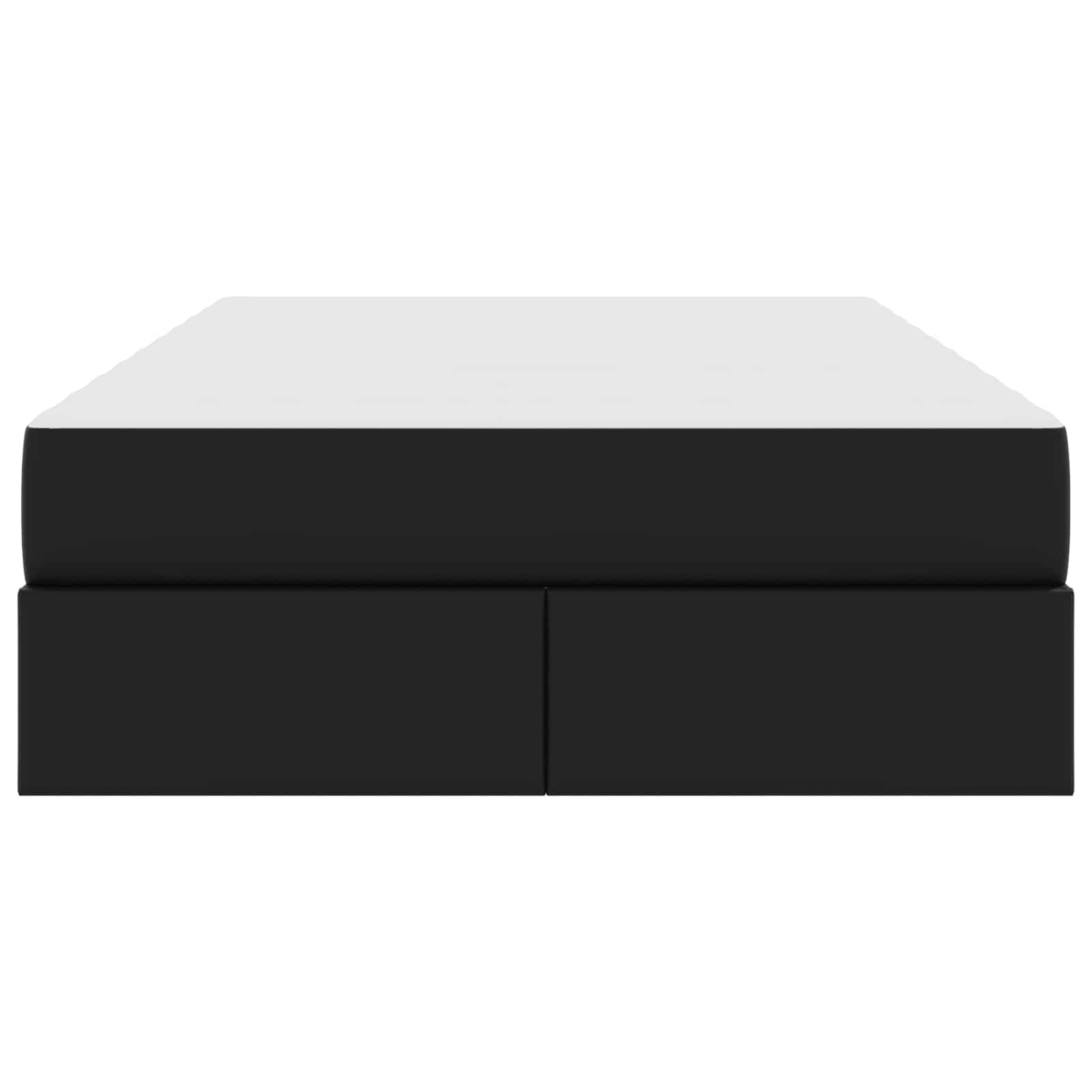 Lit avec rangement et matelas avec matelas 2 pcs Noir Cuir - XIOS