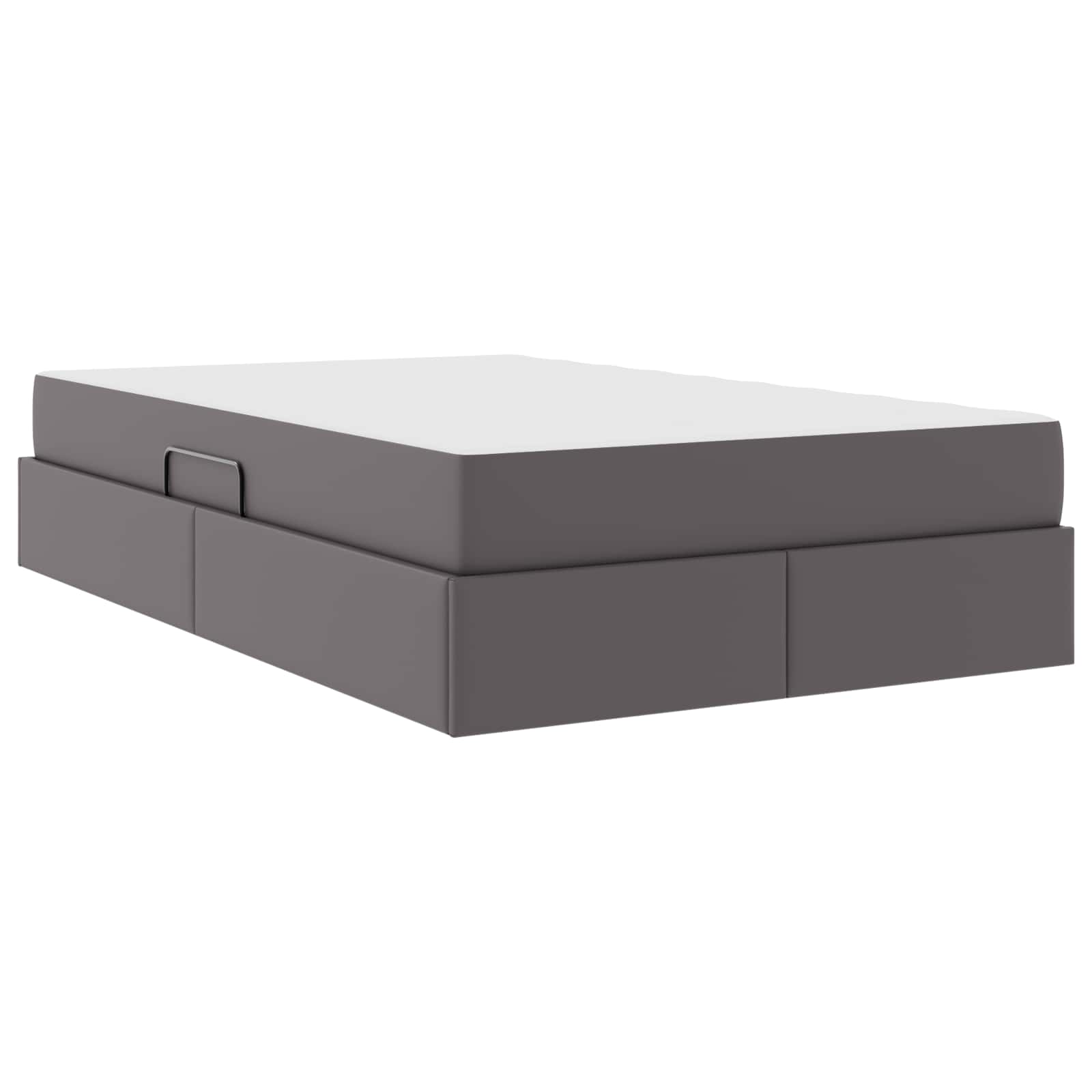 Lit avec rangement et matelas avec matelas 2 pcs Gris Cuir - XIOS