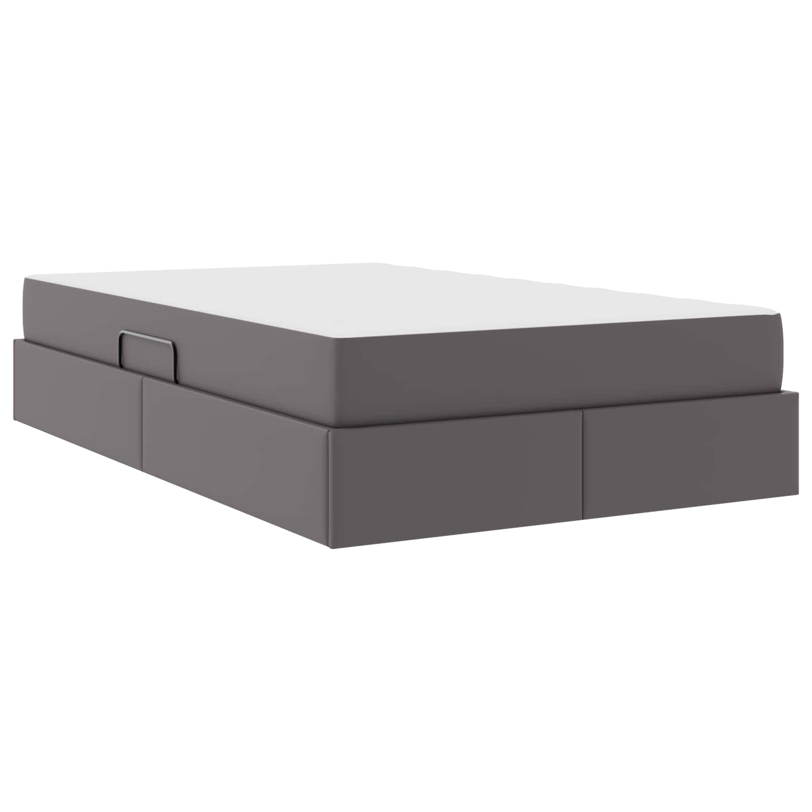 Lit avec rangement et matelas avec matelas 2 pcs Gris Cuir - XIOS